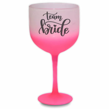 Kit Taças de Gin Degrade Despedida de Solteira Team Bride II festa da noiva balada das amigas madrinhas Kit Taças de Gin Degrade Despedida de Solteira Team Bride II festa da noiva balada das amigas madrinhas