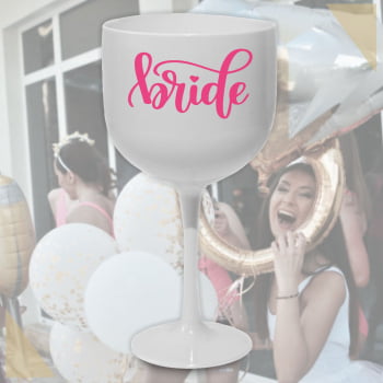 Kit Taças de Gin Degrade Despedida de Solteira Team Bride II festa da noiva balada das amigas madrinhas