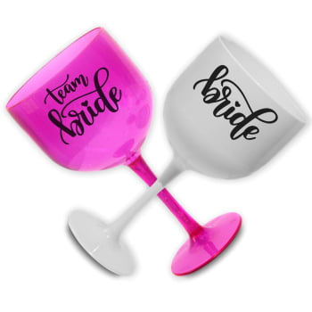 Kit taças de gin despedida de solteira Team Bride II Festa das madinhas e noiva balada amigas