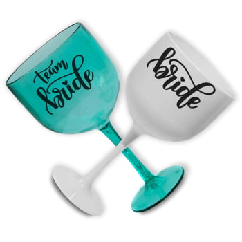 Kit taças de gin despedida de solteira Team Bride II Festa das madinhas e noiva balada amigas