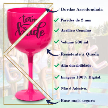 Kit taças de gin despedida de solteira Team Bride II Festa das madinhas e noiva balada amigas