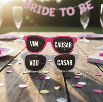 Óculos festa Despedida de Solteira Vou casar Vim Causar balada noiva e madrinhas