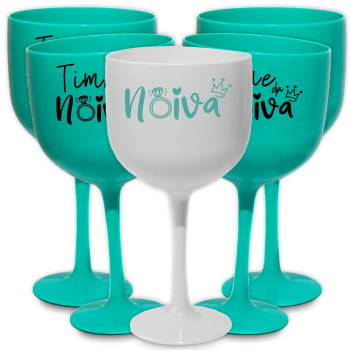 Taças de gin 580ml despedida de solteira Time da noiva festa das madrinhas e amigas