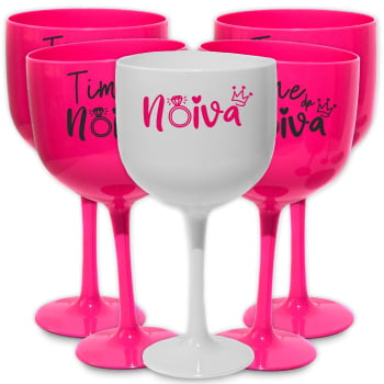 Taças de gin 580ml despedida de solteira Time da noiva festa das madrinhas e amigas