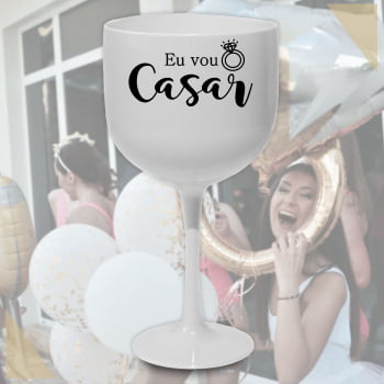 Taças de Gin Degrade 580ml Despedida de Solteira kit Eu vou casar festa balada das madrinhas e noiva