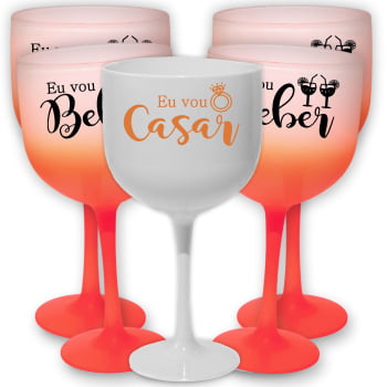 Taças de Gin Degrade 580ml Despedida de Solteira kit Eu vou casar festa balada das madrinhas e noiva Taças de Gin Degrade 580ml Despedida de Solteira kit Eu vou casar festa balada das madrinhas e noiva