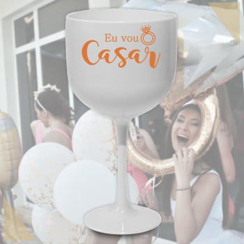 Taças de Gin Degrade 580ml Despedida de Solteira kit Eu vou casar festa balada das madrinhas e noiva