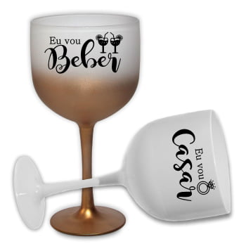 Taças de Gin Degrade 580ml Despedida de Solteira kit Eu vou casar festa balada das madrinhas e noiva