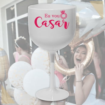 Taças de Gin Degrade 580ml Despedida de Solteira kit Eu vou casar festa balada das madrinhas e noiva