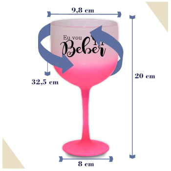 Taças de Gin Degrade 580ml Despedida de Solteira kit Eu vou casar festa balada das madrinhas e noiva