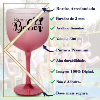 Taças de Gin Degrade 580ml Despedida de Solteira kit Eu vou casar festa balada das madrinhas e noiva