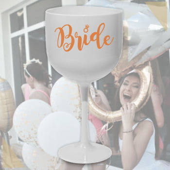 Kit Despedida de solteira Taças de Gin 580ml Degrade Team Bride balada das amigas e noiva