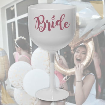 Kit Despedida de solteira Taças de Gin 580ml Degrade Team Bride balada das amigas e noiva