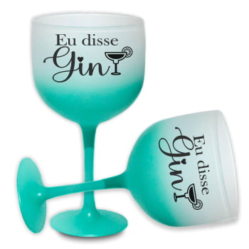 Kit Taças acrílico Degrade 580ml Despedida de Solteira Eu Disse Gin festa amigas e noiva