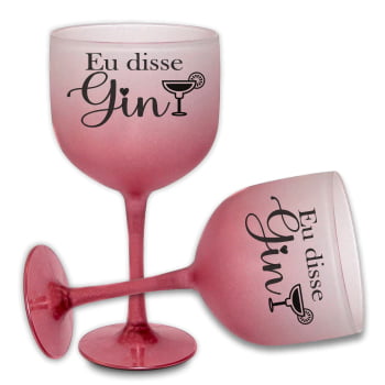 Kit Taças acrílico Degrade 580ml Despedida de Solteira Eu Disse Gin festa amigas e noiva
