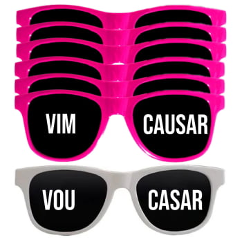 Óculos festa Despedida de Solteira Vou casar Vim Causar balada noiva e madrinhas