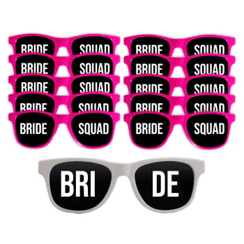 Óculos para Despedida de Solteira Bride's Squad festa da noiva balada das amigas