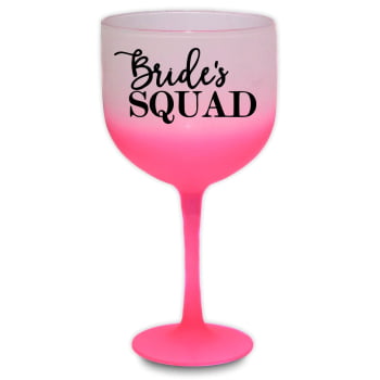 Taças de Gin Degrade Despedida de Solteira Kit Bride's Squad para festa da noiva e madrinhas