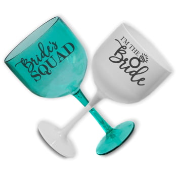 Kit Taças de Gin 580ml Despedida de Solteira Bride's Squad linha premium festa amigas