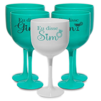 Taças de Gin 580ml Despedida de Solteira Kit Eu Disse Gin festa da noiva balada top amigas