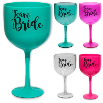 Kit taças de gin 580ml despedida de Solteira team bride festa noiva balada das amigas e madrinhas