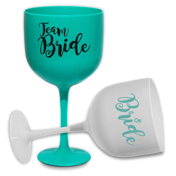 Kit taças de gin 580ml despedida de Solteira team bride festa noiva balada das amigas e madrinhas
