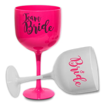 Kit taças de gin 580ml despedida de Solteira team bride festa noiva balada das amigas e madrinhas