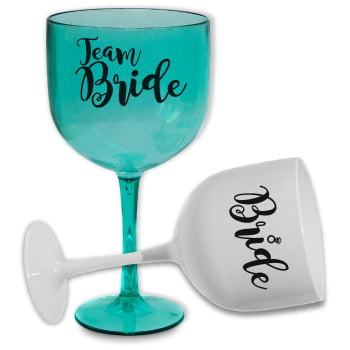 Kit taças de gin 580ml despedida de Solteira team bride festa noiva balada das amigas e madrinhas