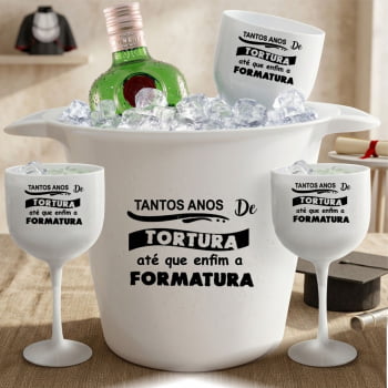 Kit para formatura Balde de gelo + Taças de gin
