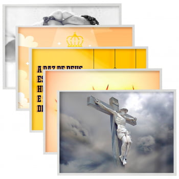 kit Quadros decorativo personalizados de mdf estampas Religiosos