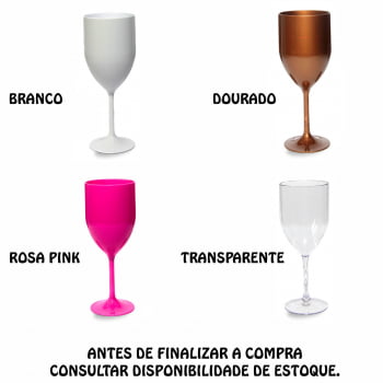 Taças de vinho acrílico Personalizadas para Casamento 